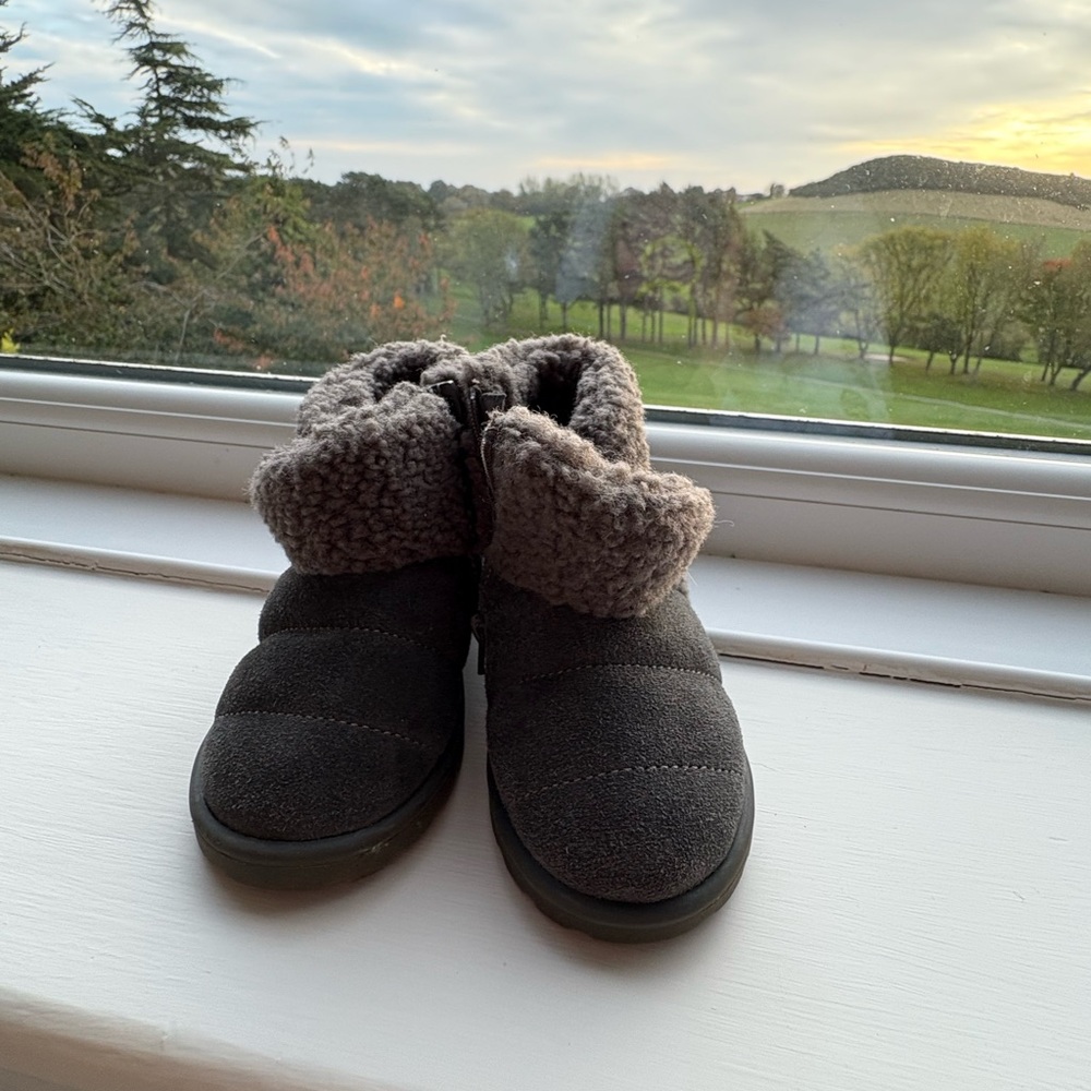 Cozy Gray Suede Boots